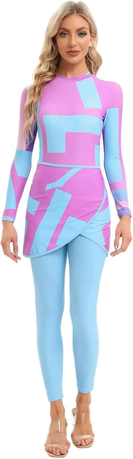 ABAFIP Women's Modest Muslim Swimwear Rash Guard Long Sleeve Swimsuit Pants Skirt Sarong Cover ups Bathing Suit