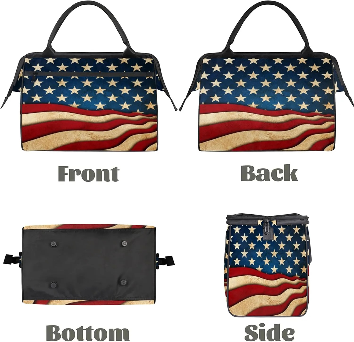 Abstract American Flag Large Travel Duffel Bag Gym Tote Bag for Women Men Waterproof Weekend Overnight Bag Carry On Tote Luggage with Pocket Personal Item Bags Sports Bag fit Travel Sports Gym Yoga