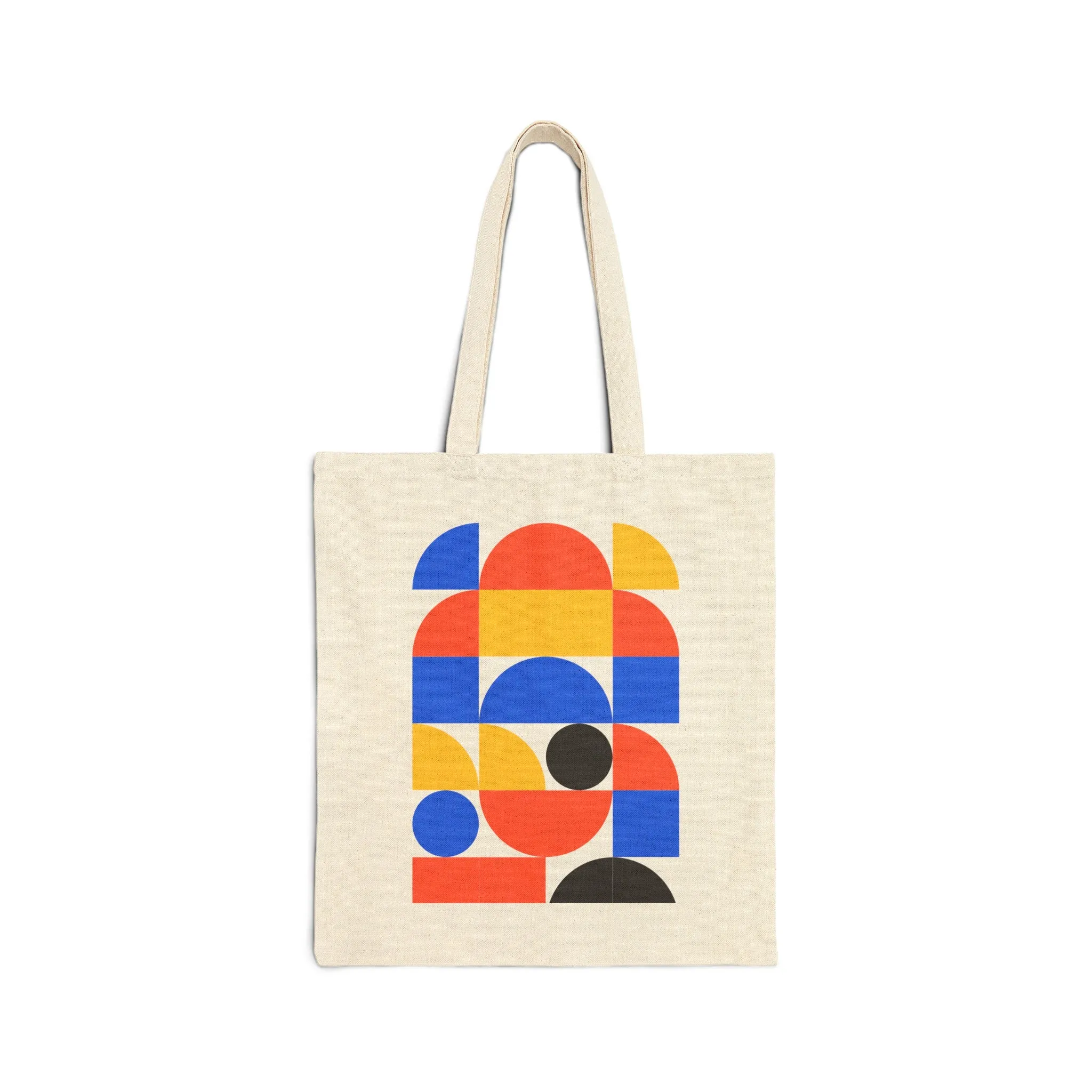 Abstract Colourful Bauhaus Canvas Tote Bag