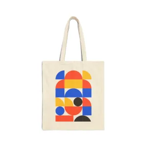 Abstract Colourful Bauhaus Canvas Tote Bag