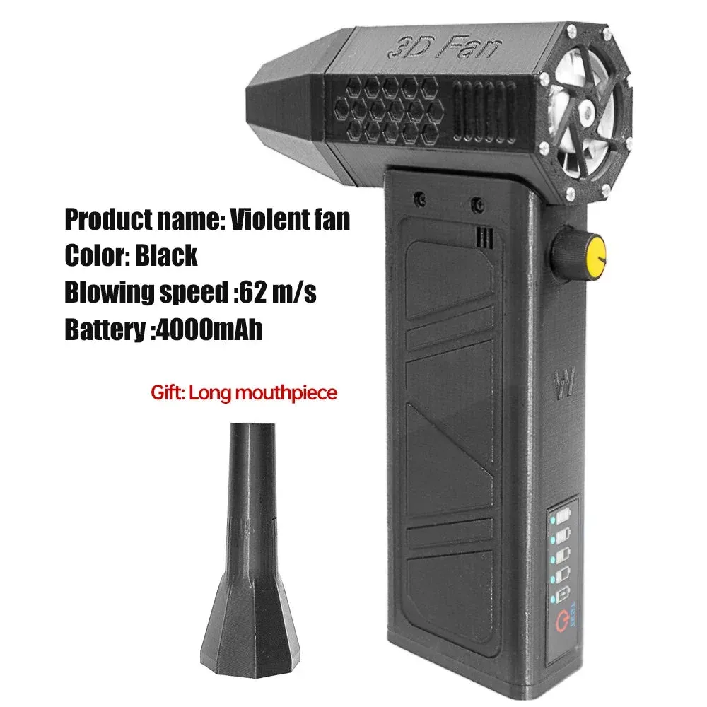 Adjustable 140000RPM Handheld Turbo Fan with Display