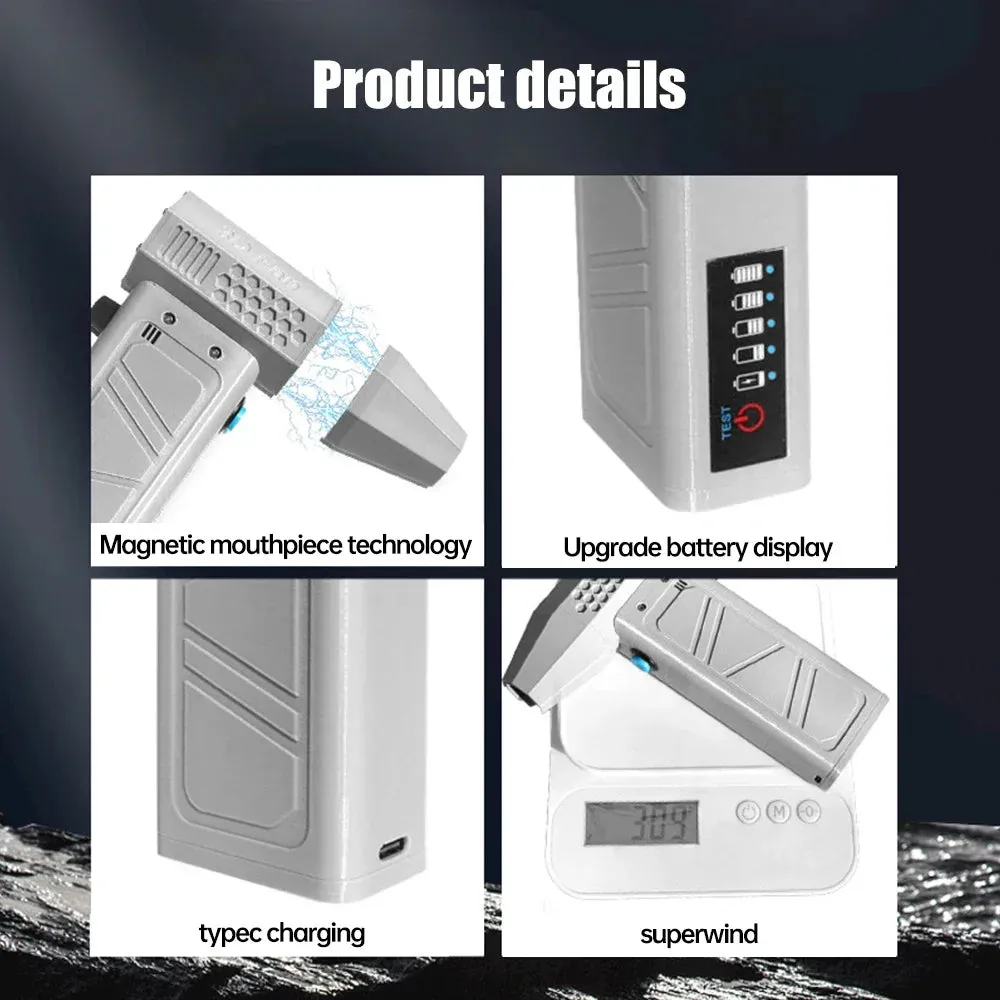 Adjustable 140000RPM Handheld Turbo Fan with Display