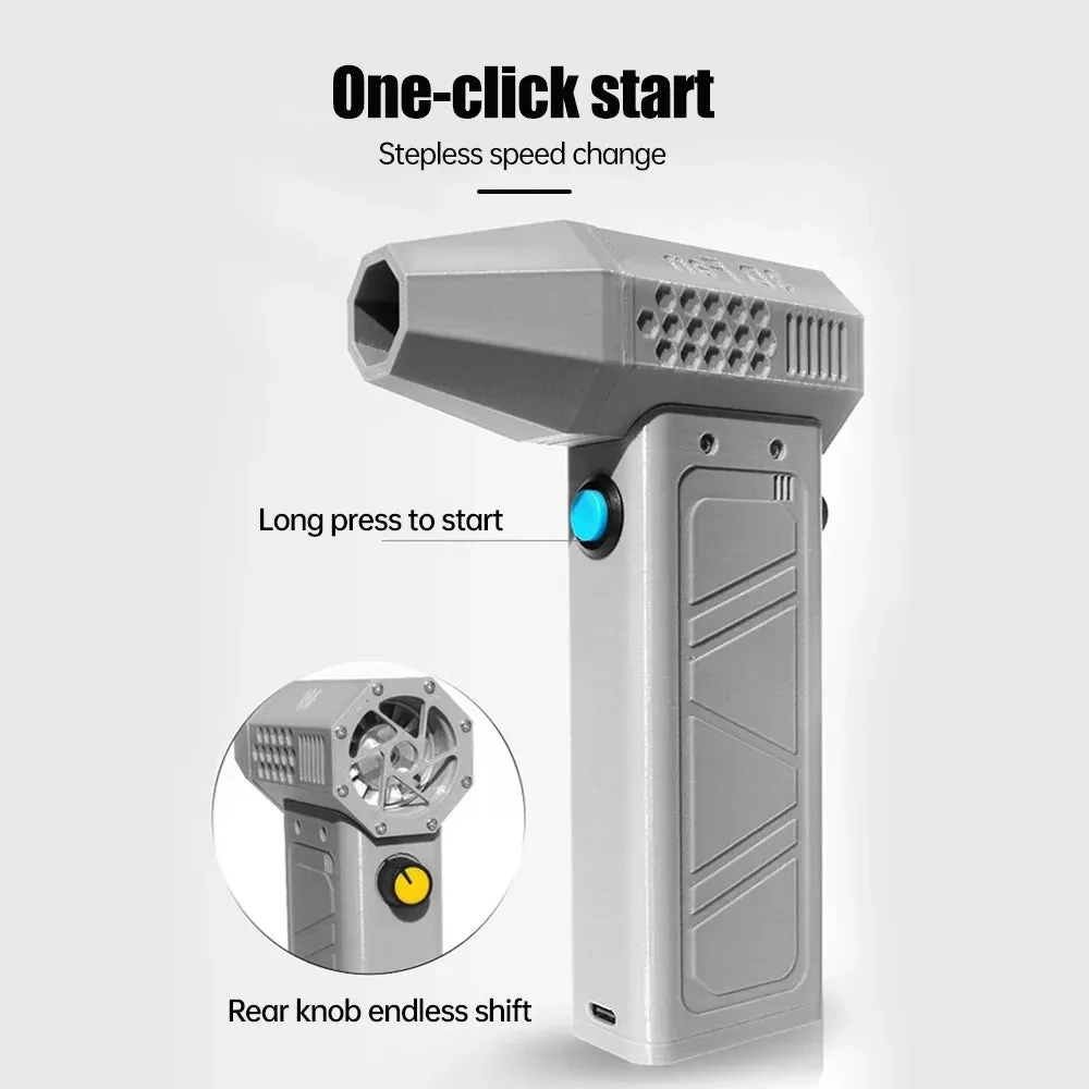 Adjustable 140000RPM Handheld Turbo Fan with Display