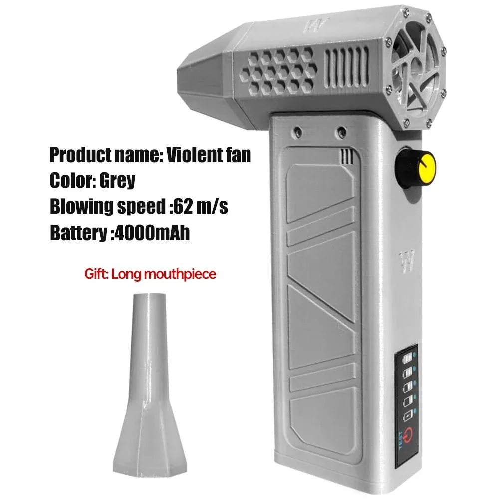 Adjustable 140000RPM Handheld Turbo Fan with Display