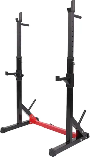 Adjustable Barbell Stand Multifunction Pull Up Bar Squat Rack,Squat Weight Lifting Bench Rack with Dip Bar Home Gym Fitness Stands Piece of Equipment,