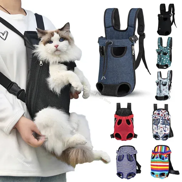 Adjustable Cat Carrier Backpack for Outdoor Travel and Hiking