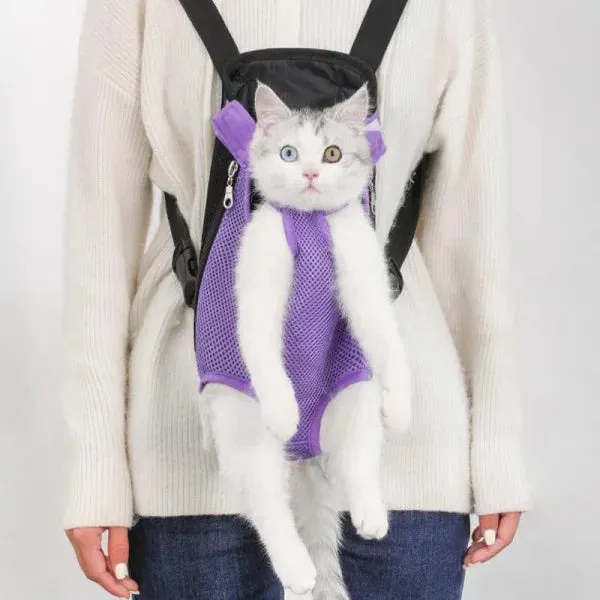 Adjustable Cat Carrier Backpack for Outdoor Travel and Hiking