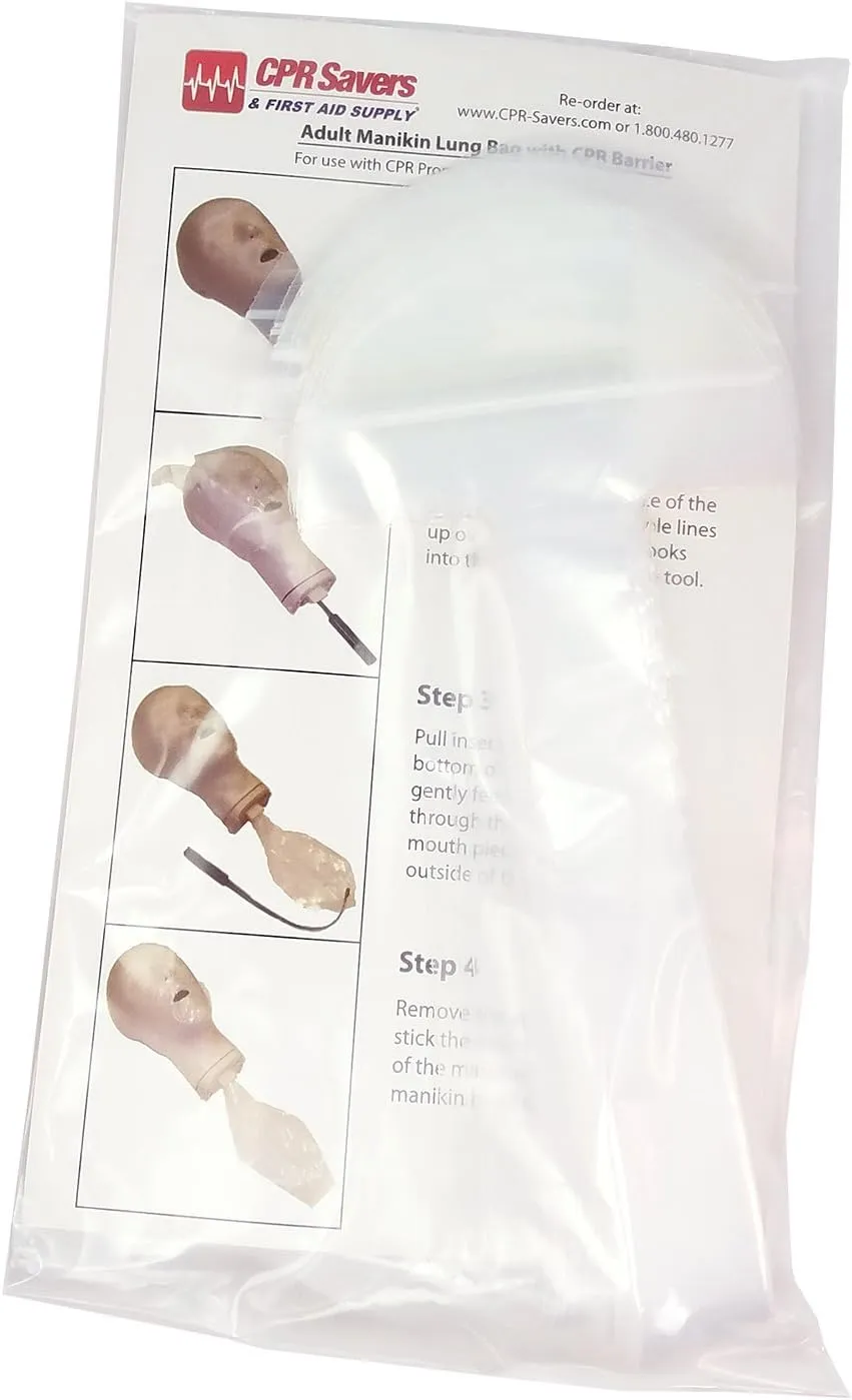 Adult/Child Face Shield Lung Bags, 10 Pack
