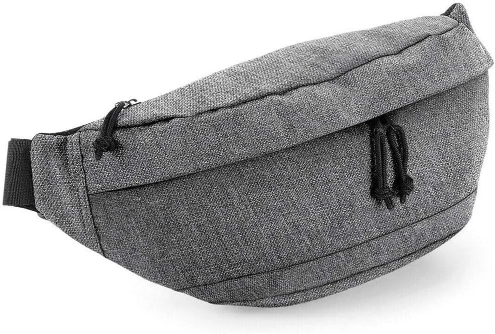 Adults Travel Wear Reflective Roll Top Grab Handle Shoulder Strap Backpack Bag Grey Marl One Size