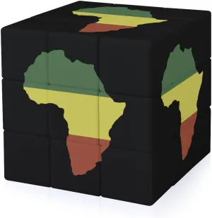 Africa Map Flag Funny 3x3x3 Cube Smooth Lightweight Puzzle for Adult Graphic Printing Travel