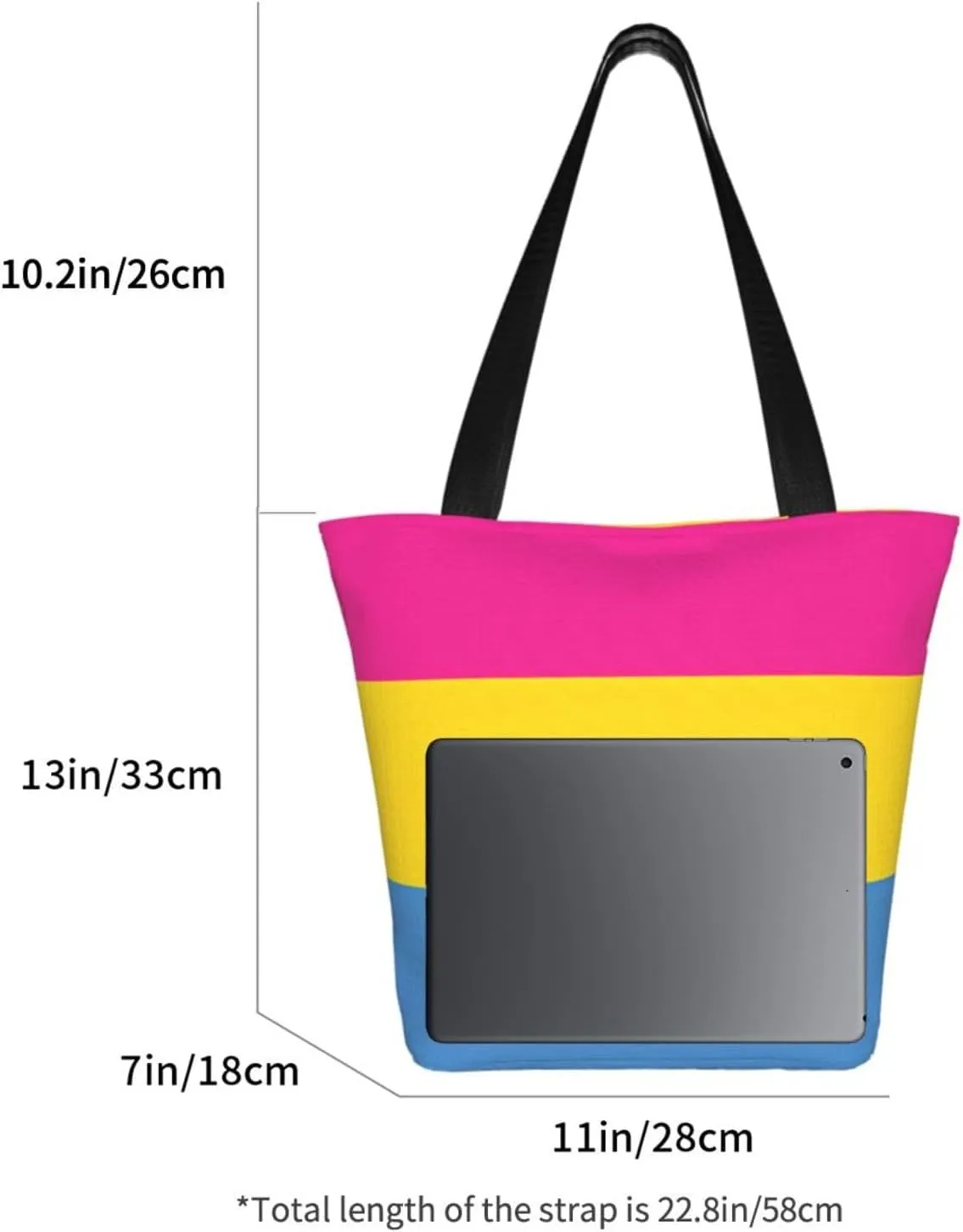 Agender flag Women's Tote Bag Lightweight Shopping Handbag Travel Shoulder Bag With Zipper