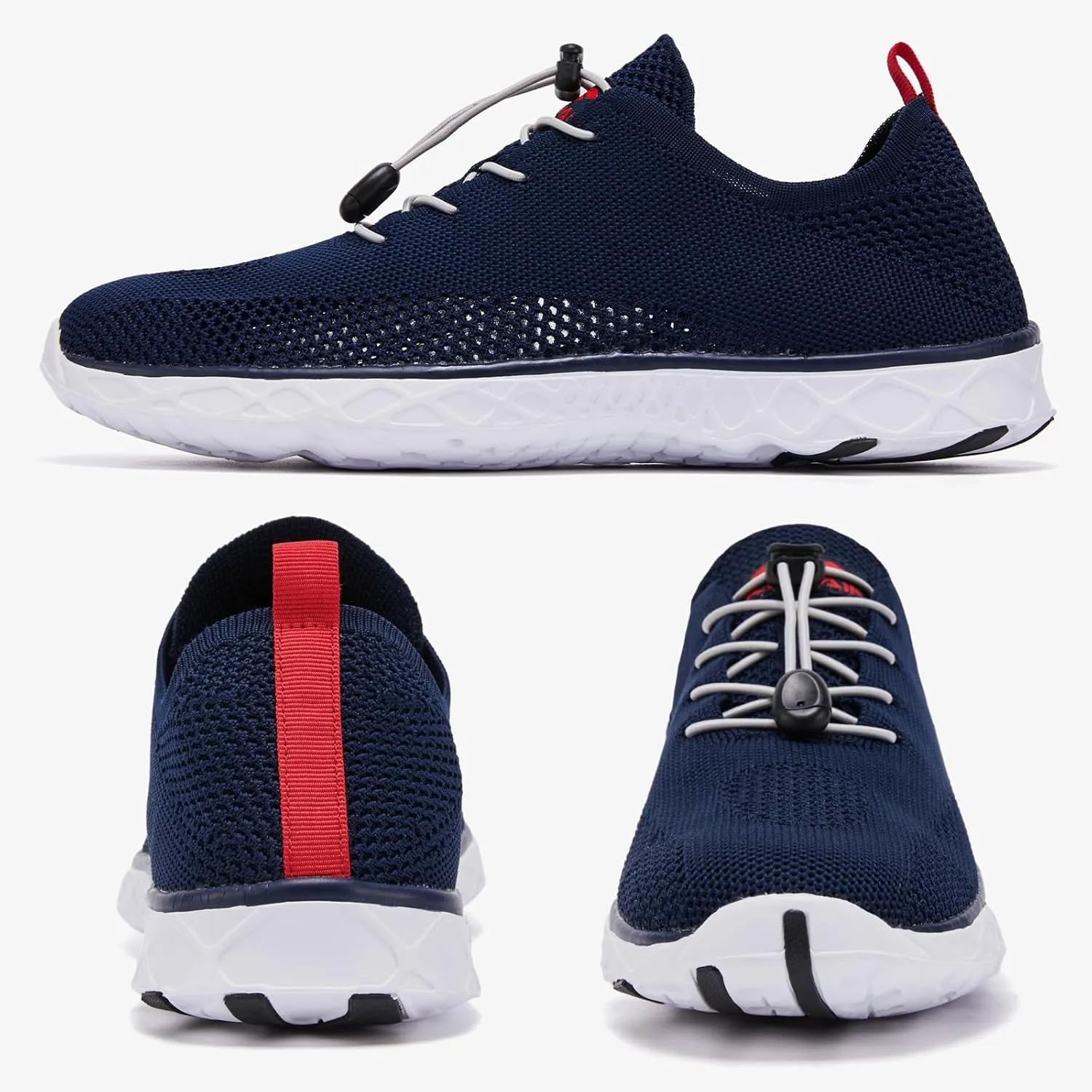 ALEADER Xdrain Men's Water Shoes Lightweight Pool Swim Shoes for Water Sport, Tennis, Walk & Travel