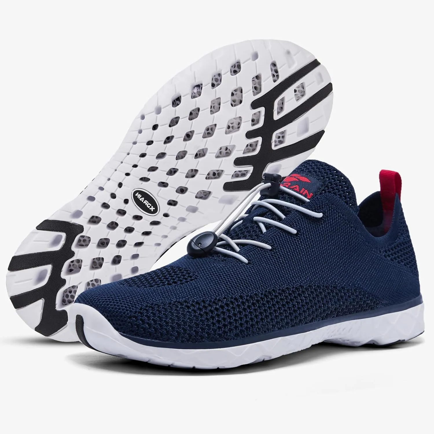 ALEADER Xdrain Men's Water Shoes Lightweight Pool Swim Shoes for Water Sport, Tennis, Walk & Travel