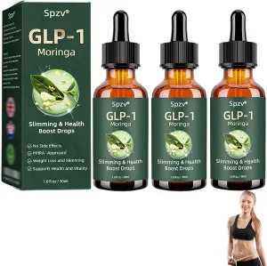 ALECH GLP-1 Moringa Health Boost Drops, Natural Plant Extract Concentrate(3 Sets)