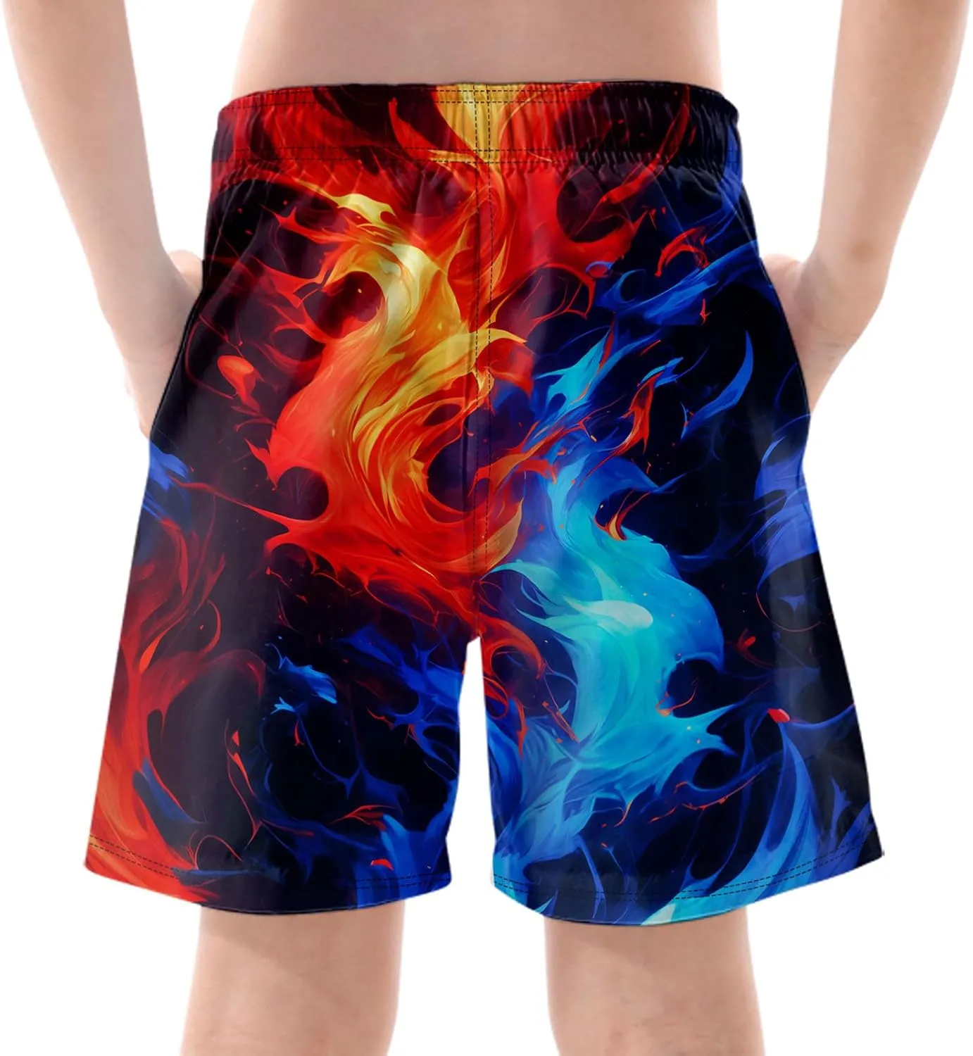 ALISISTER Boys Swim Trunks with Compression Liner with Pockets Bathing Suit 2-20 Years Old