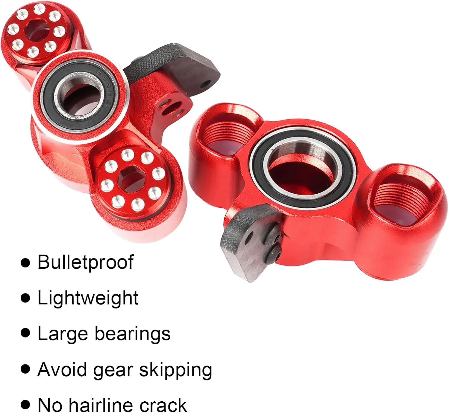 Aluminum Front Steering Knuckles Blocks for ARRMA 1/8 Mojave Talion TYHPON Infraction FIRETEAM Felony BLX 6S 1/7 4WD, RC Caster Blocks C-Hubs w/Bearings, Hub Carriers Parts AR330187