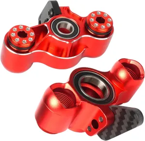 Aluminum Front Steering Knuckles Blocks for ARRMA 1/8 Mojave Talion TYHPON Infraction FIRETEAM Felony BLX 6S 1/7 4WD, RC Caster Blocks C-Hubs w/Bearings, Hub Carriers Parts AR330187