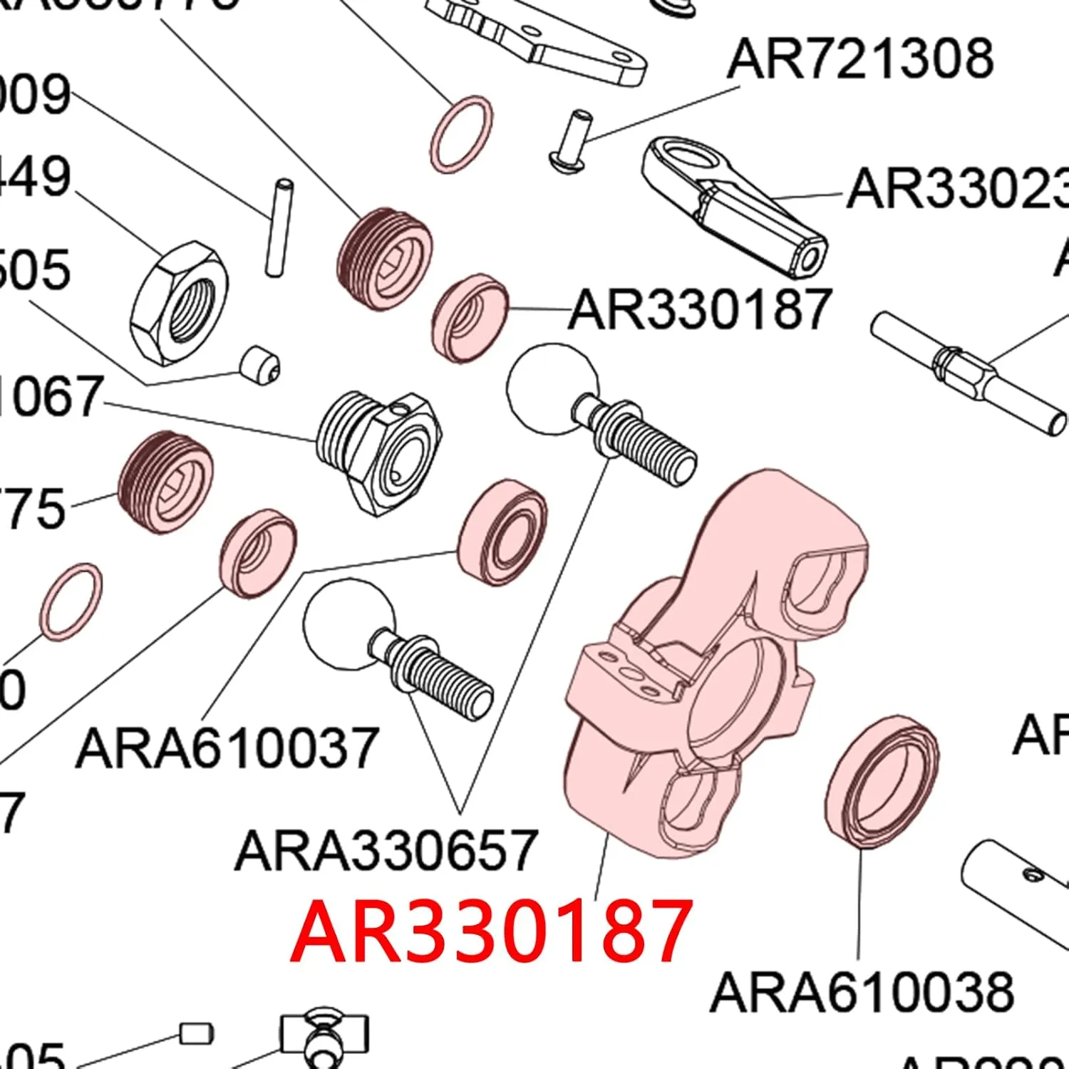 Aluminum Front Steering Knuckles Blocks for ARRMA 1/8 Mojave Talion TYHPON Infraction FIRETEAM Felony BLX 6S 1/7 4WD, RC Caster Blocks C-Hubs w/Bearings, Hub Carriers Parts AR330187