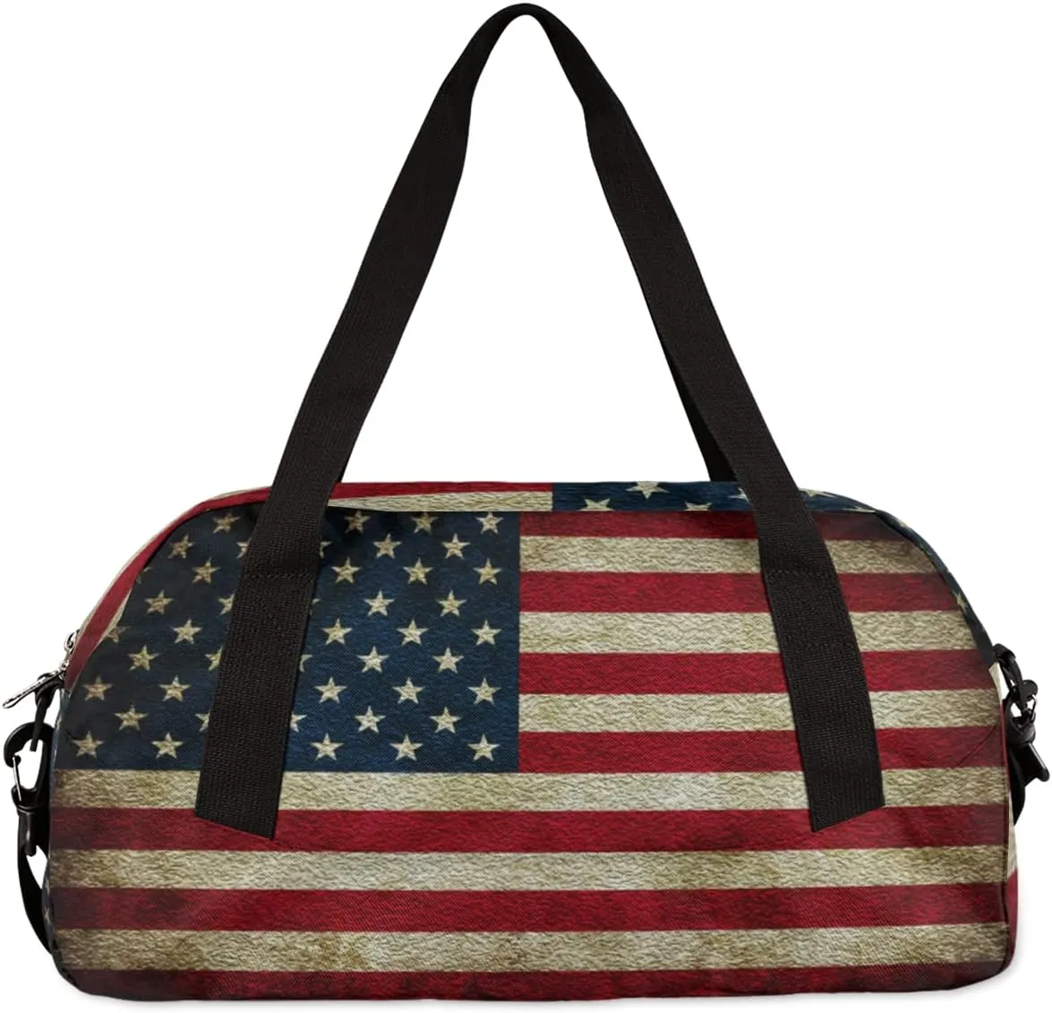 America Flag 4th Of July Memorial Day Kids Duffel Bag for Girls Boys Teens, Oil Painting Dance Bag Overnight Small Duffel Bag Carry On Weekend Sports Gym Travel Bag for School Practice Gymnastics Ballet