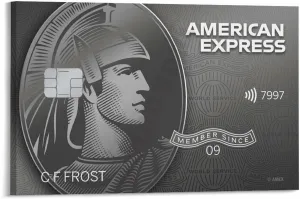 American Express Card Vintage Poster Home Living Room Wall Art (1) Canvas Painting Posters And Prints Wall Art for Living Room Bedroom Decor 24x16inch(60x40cm) Frame-style