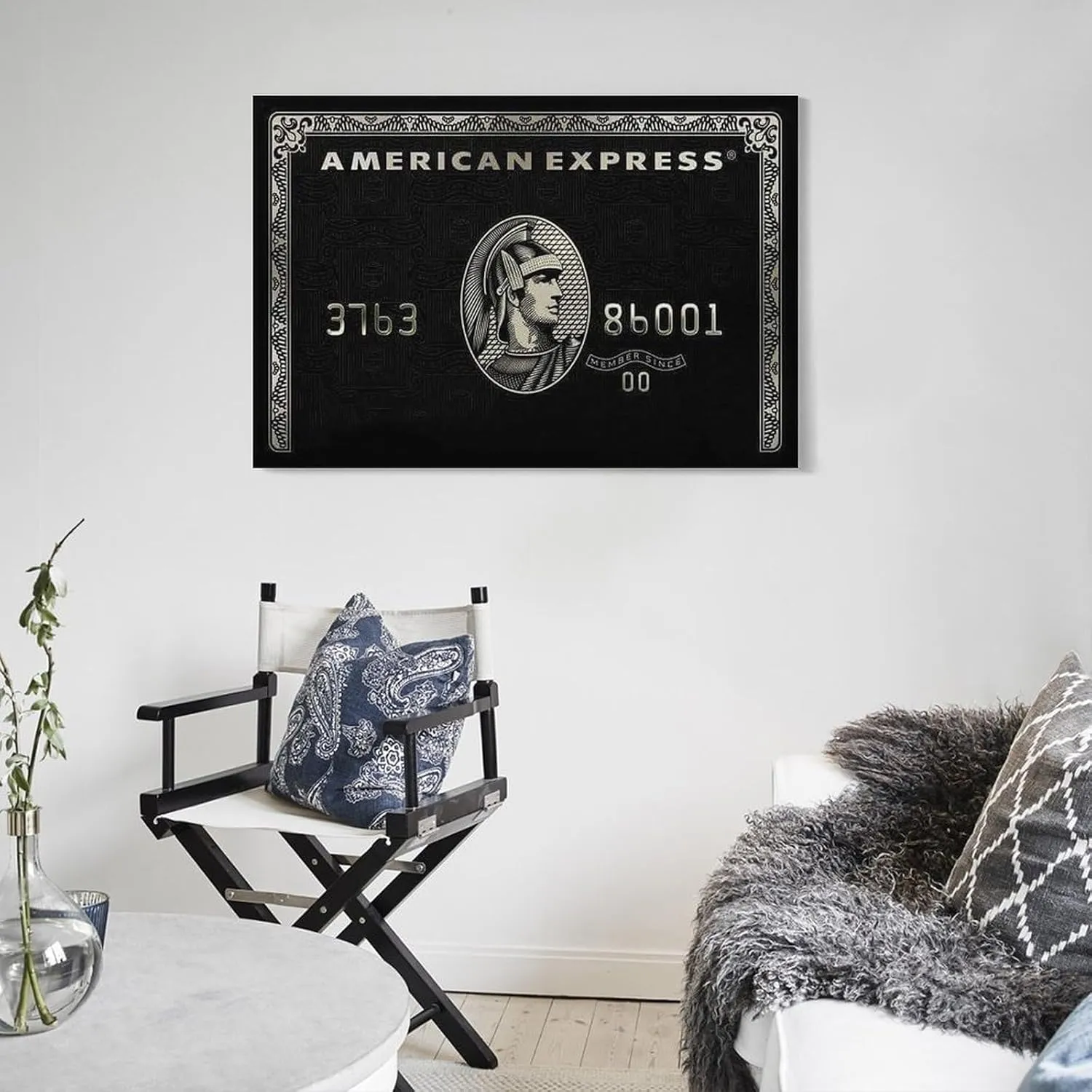 American Express Centurion Black Gold Card Art Poster Canvas Print Poster Decorative Painting Canvas Wall Art Living Room Posters Bedroom Painting 16x24inch(40x60cm)