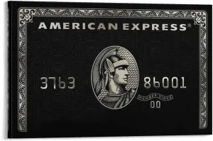 American Express Centurion Black Gold Card Art Poster Canvas Print Poster Decorative Painting Canvas Wall Art Living Room Posters Bedroom Painting 16x24inch(40x60cm)