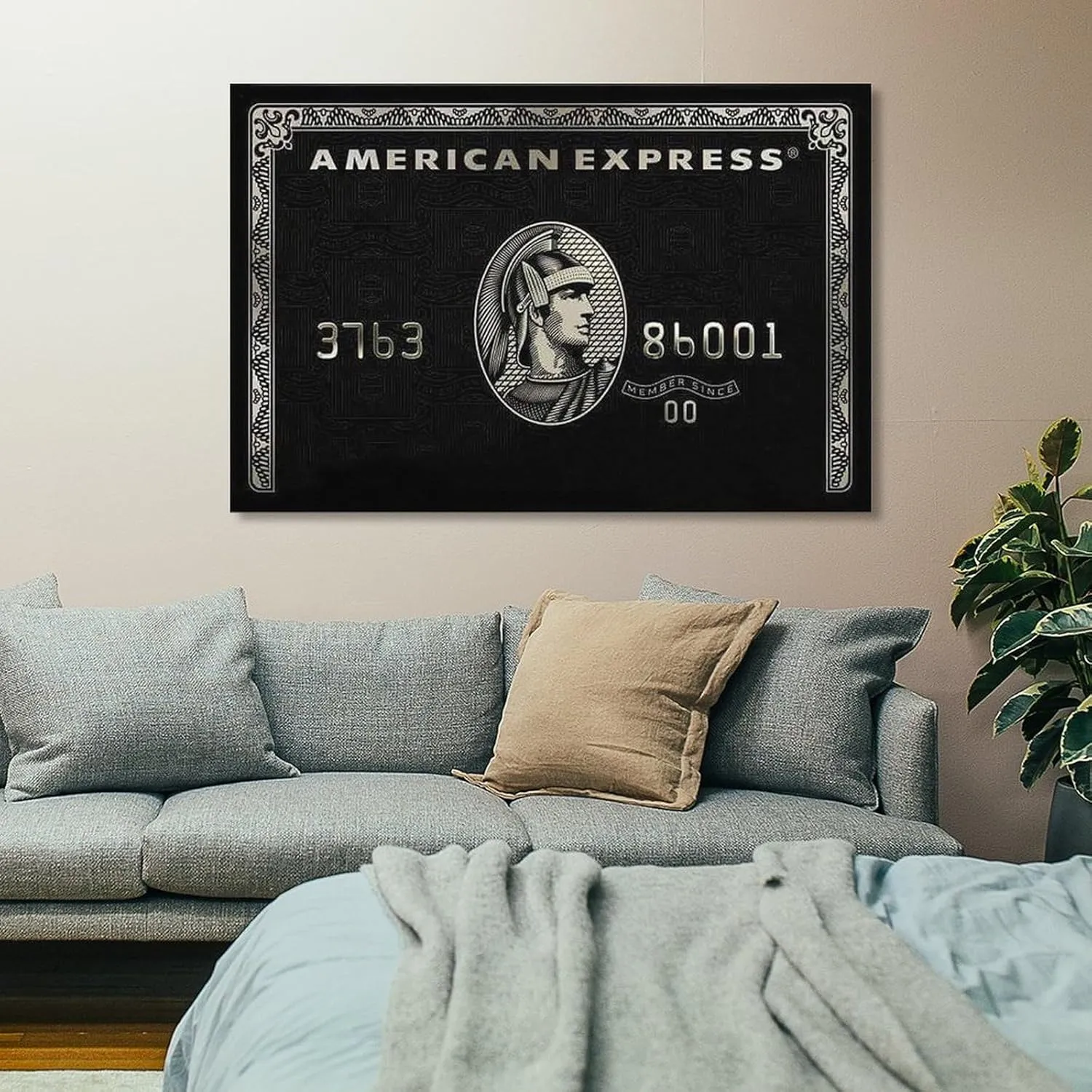 American Express Centurion Black Gold Card Art Poster Canvas Print Poster Decorative Painting Canvas Wall Art Living Room Posters Bedroom Painting 16x24inch(40x60cm)