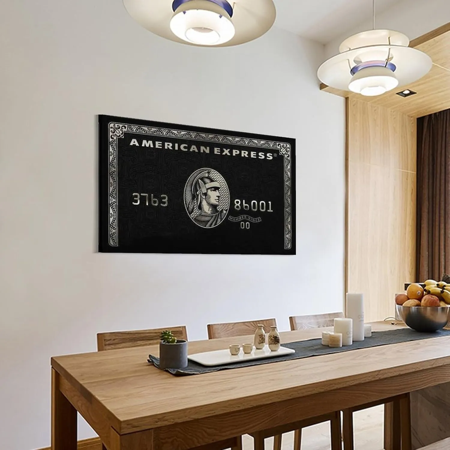 American Express Centurion Black Gold Card Art Poster Canvas Print Poster Decorative Painting Canvas Wall Art Living Room Posters Bedroom Painting 16x24inch(40x60cm)