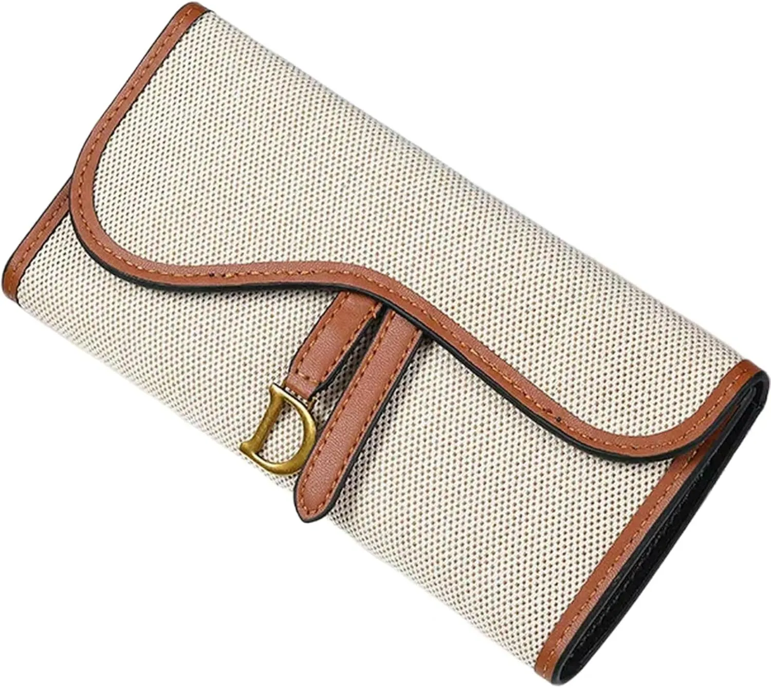 American Retro Wallets Women Long Large Capacity D-Buckle Multiple Card Slots Multi-Functional Foreign Trade Three Fold Handbag
