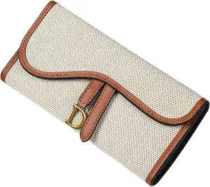 American Retro Wallets Women Long Large Capacity D-Buckle Multiple Card Slots Multi-Functional Foreign Trade Three Fold Handbag