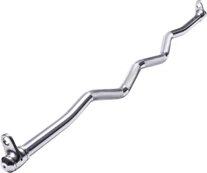 AmStaff 48" Straight Ez Curl Lat Pull Down Bar with Revolving Double Hook for Dual Pulley Cable Machines, Functional Trainer Multi-Purpose Attachment
