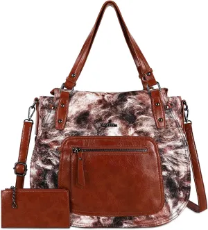 Angel Kiss Large Hobo Bags for Women Crossbody Bag Travel Shoulder bag Roomy Multi-functional Vegan Leather Satchel Tote