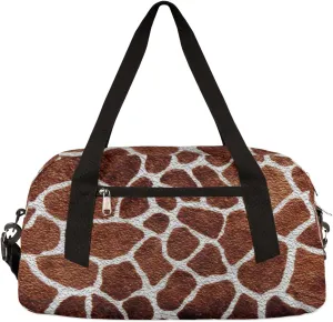 Animal Giraffe Skin Print Kids Duffel Bag for Girls Boys Teens, Oil Painting Dance Bag Overnight Small Duffel Bag Carry On Weekend Sports Gym Travel Bag for School Practice Gymnastics Ballet