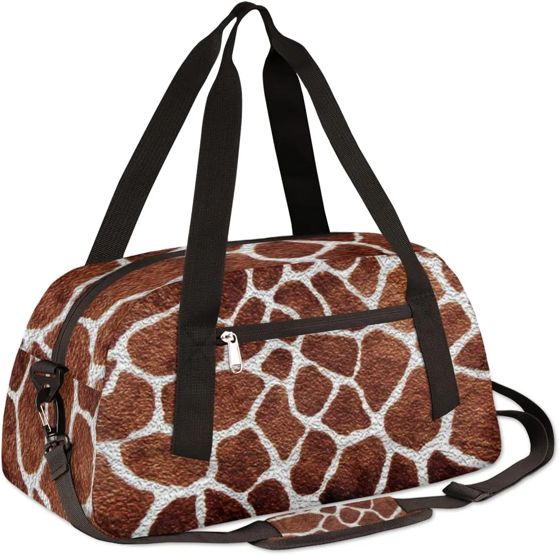 Animal Giraffe Skin Print Kids Duffel Bag for Girls Boys Teens, Oil Painting Dance Bag Overnight Small Duffel Bag Carry On Weekend Sports Gym Travel Bag for School Practice Gymnastics Ballet