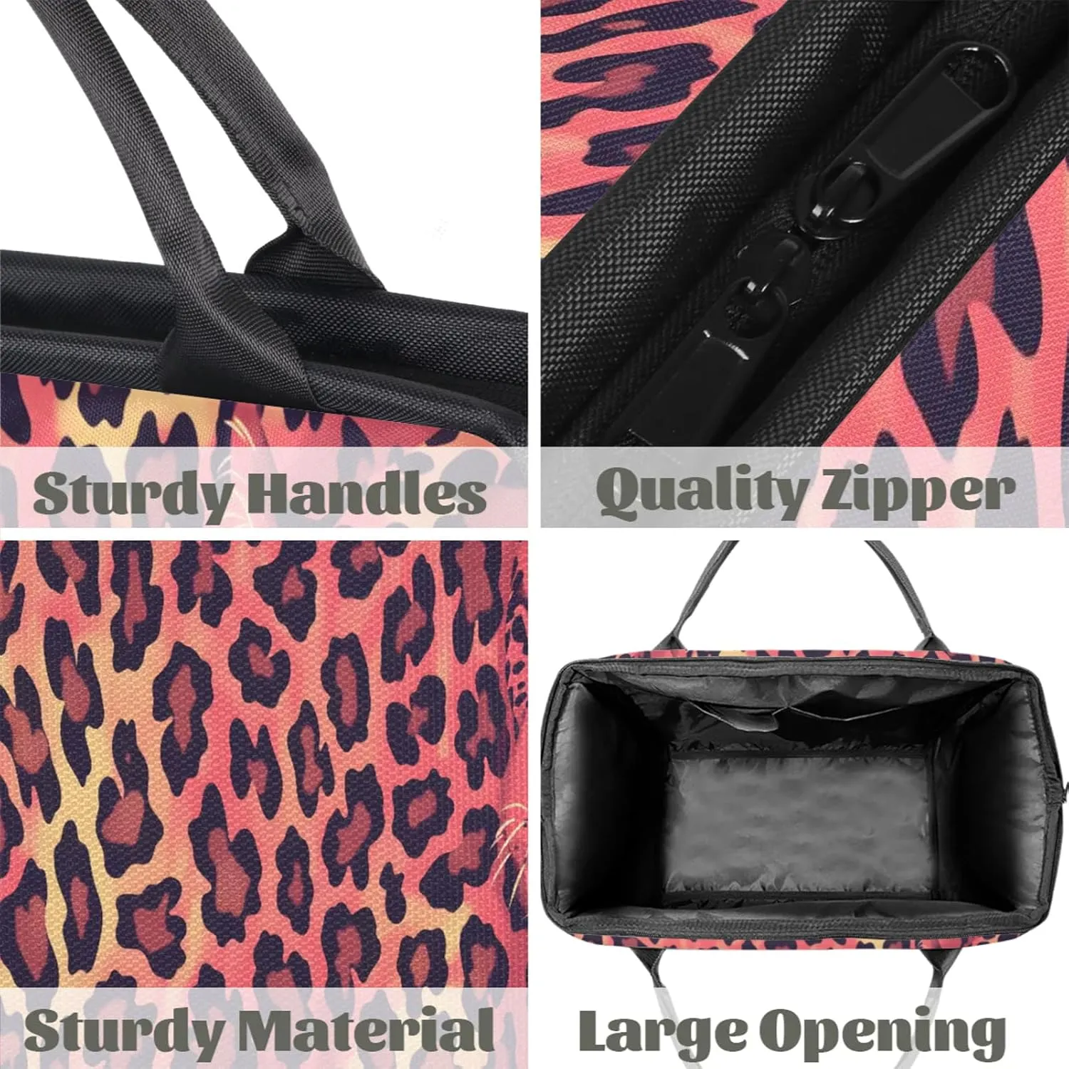 Animal Leopard Large Travel Duffel Bag Gym Tote Bag for Women Men Waterproof Weekend Overnight Bag Carry On Tote Luggage with Pocket Personal Item Bags Sports Bag fit Travel Sports Gym Yoga