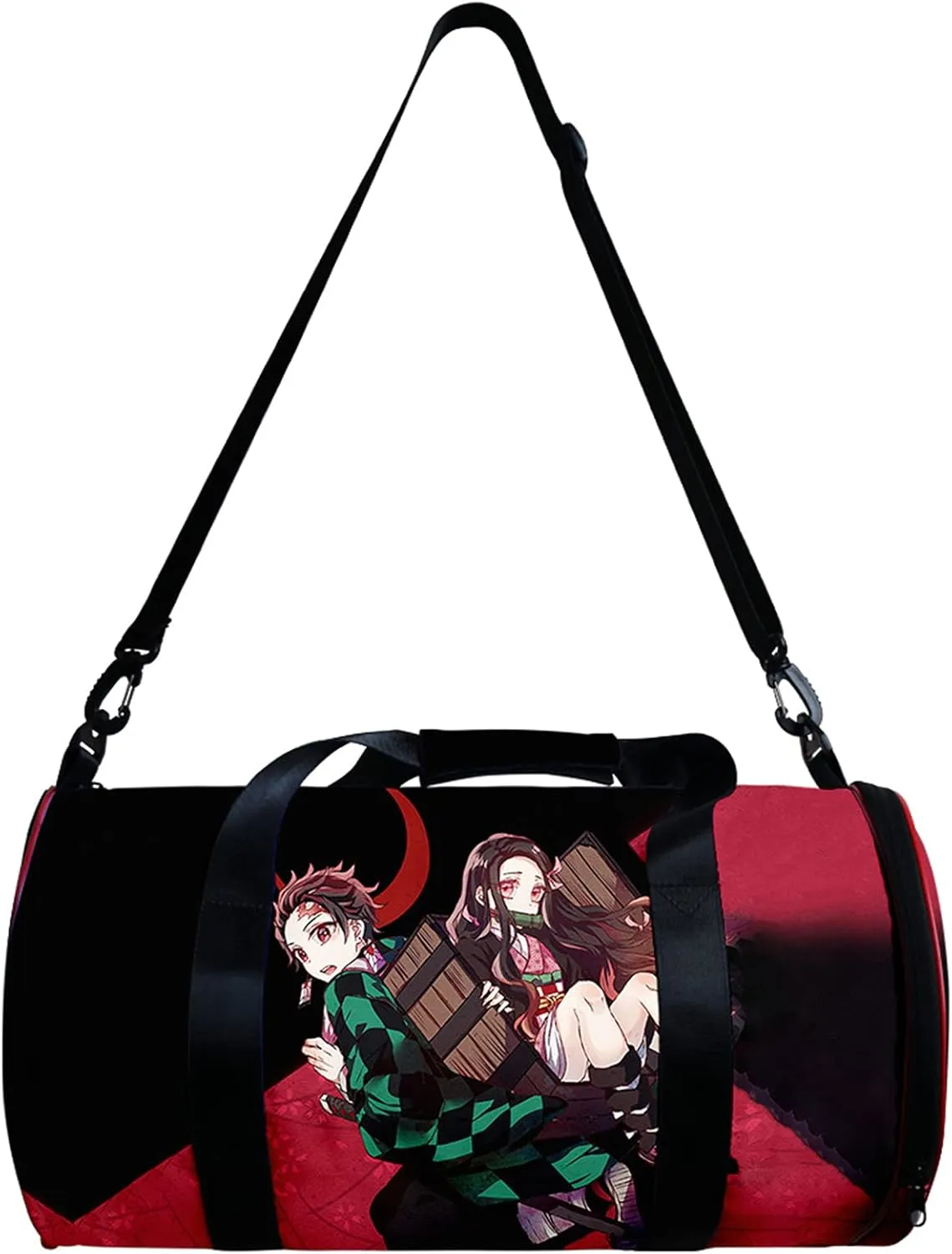 Anime Demon Slay Large Capacity Gym Bag Manga Kemitsu Sport Duffel Bag With Shoe Bag(Sibling)