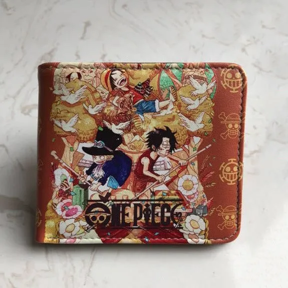 Anime One Piece Short Unisex Leather Ladies Wallets