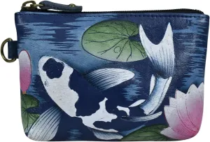 Anna by Anuschka Women's Hand Painted Leather Coin Pouch Purse