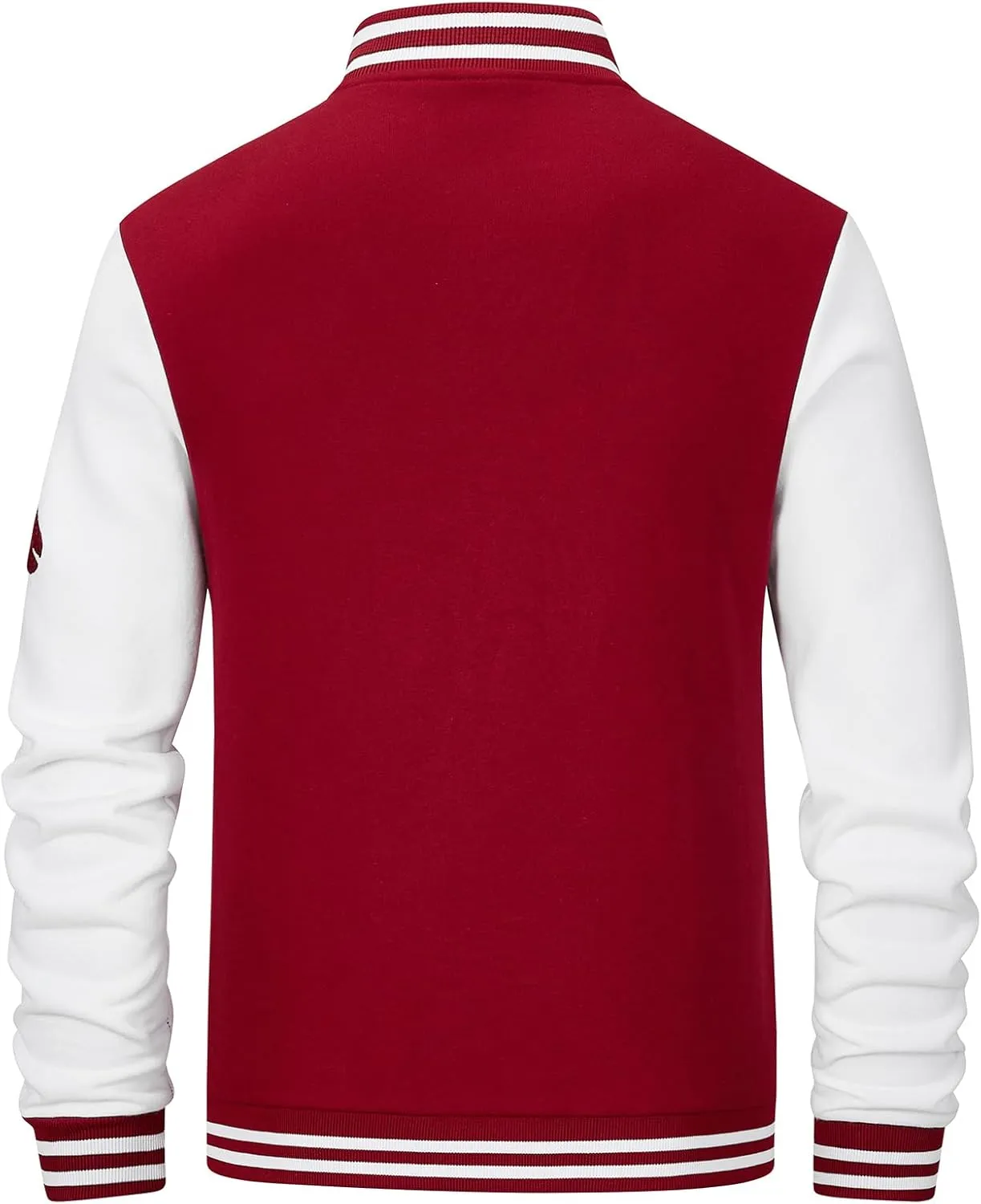 ANOTWENER Men's Varsity Jacket Vintage Baseball Button Jackets Long Sleeve with Letters Casual Coats for Men