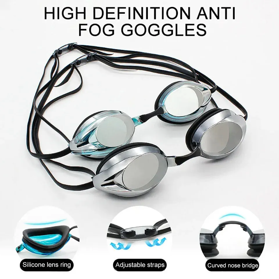 Anti Fog Waterproof Swimming Goggles Uv Protection Unisex