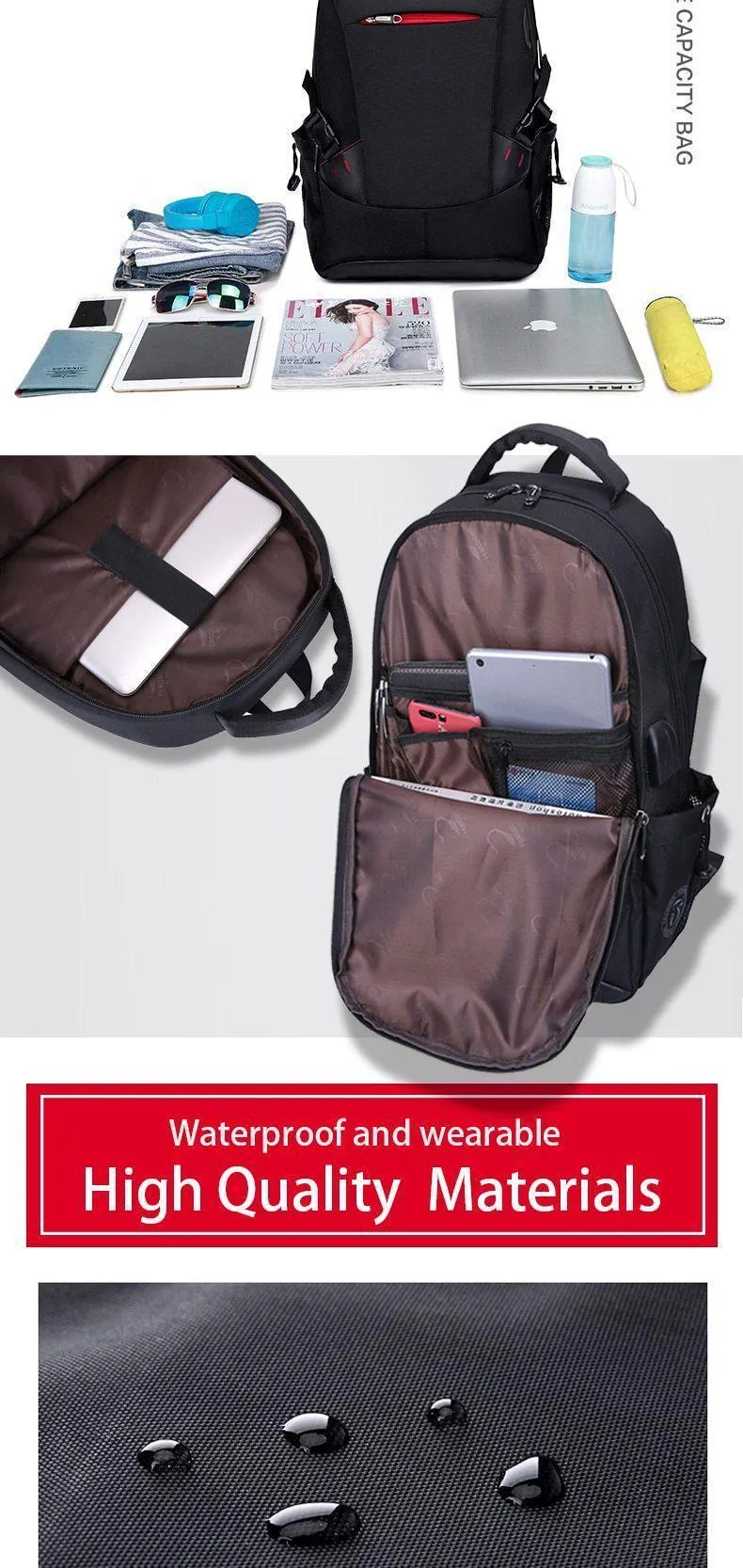 Anti Laptops Complete assortment Theft Large - Men's Multi-purpose Backpack