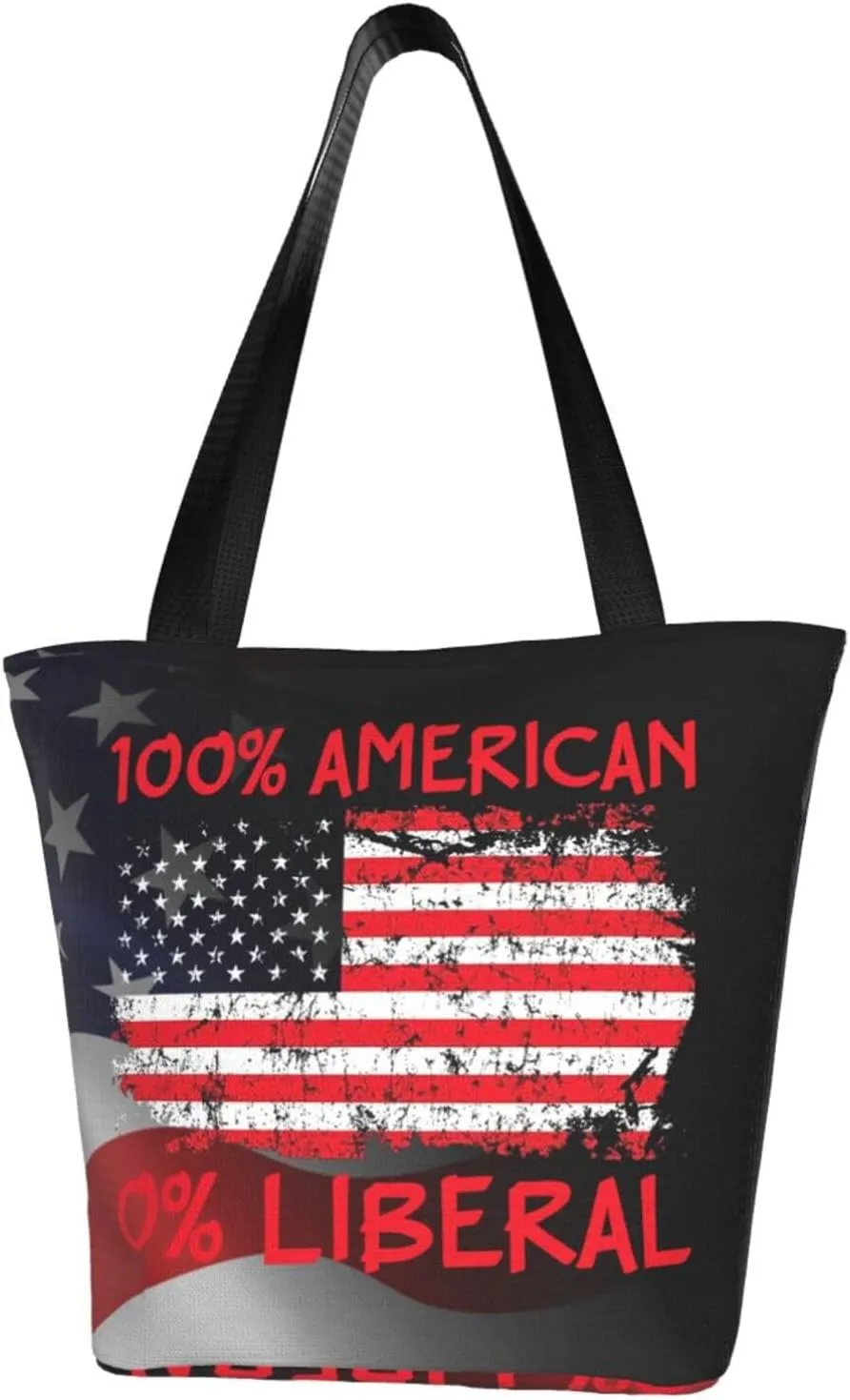 Anti Liberal Democrat Zero Percent Liberal Fashion Shoulder Bag Large Capacity For Man Or Woman