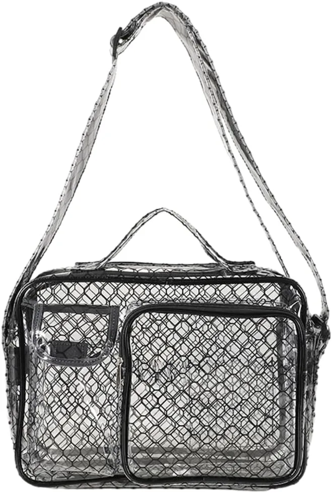 Anti-Static Cleanroom Clear Tool Bag Closure PVC for Engineer Shoulder Crossbody Pack Working Pouch