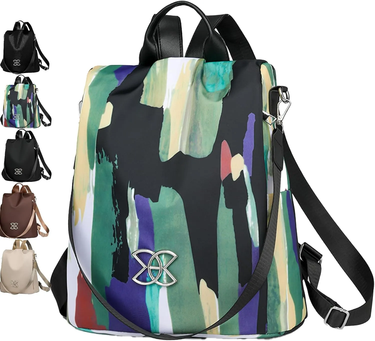 Anti-Theft Large Capacity Backpack, Women Large Capacity Travel Backpack, Leisure Shoulder Bag, For all Occasions (Multicolor)