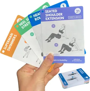 Arena Strength Workout Cards - Instructional Fitness Deck for Booty Band Workouts, Beginner Fitness Guide for Resistance Band Training Exercises at Home. Includes Workout Routines.