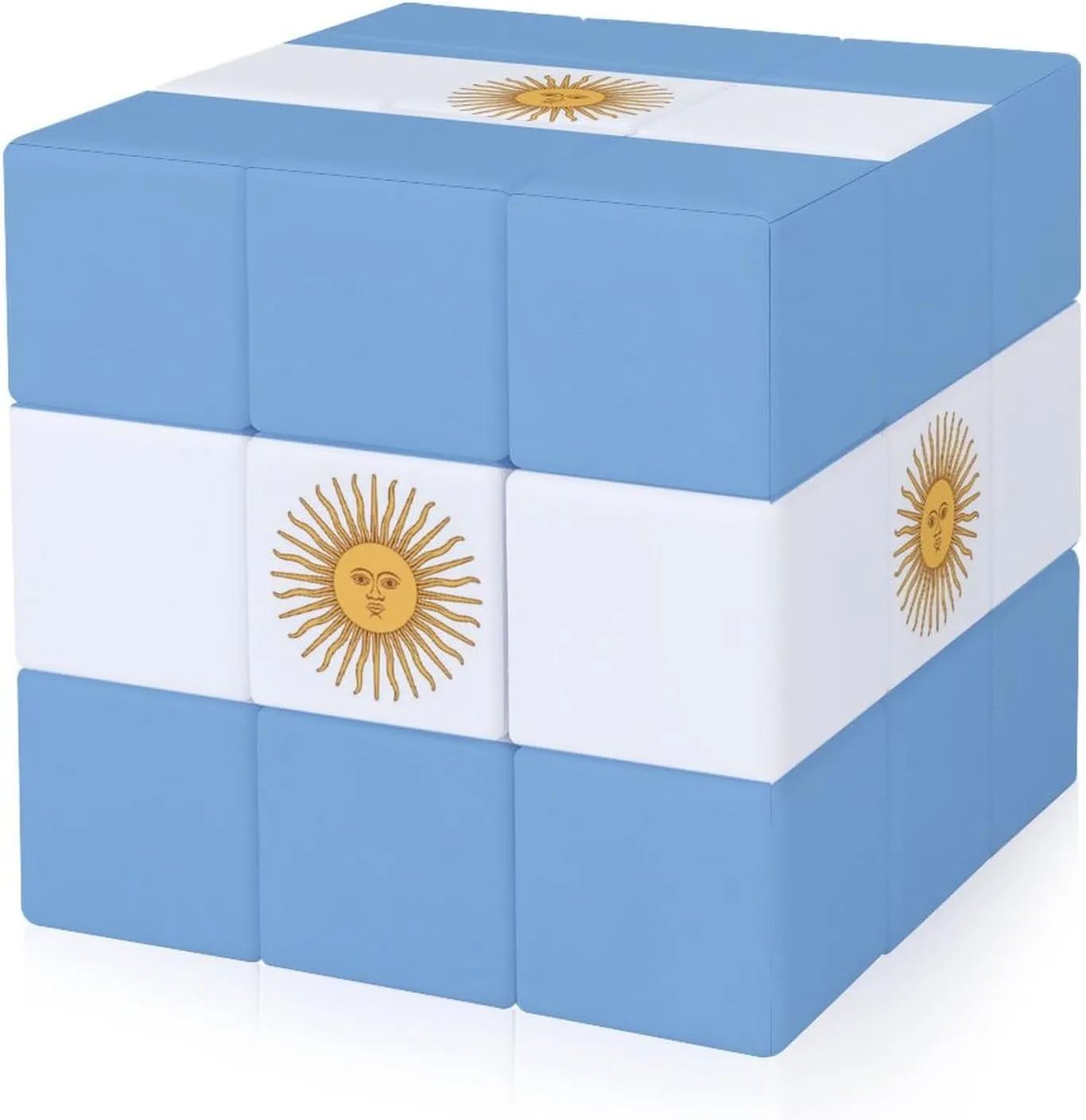 Argentina Flag Funny 3x3x3 Cube Smooth Lightweight Puzzle for Adult Graphic Printing Travel