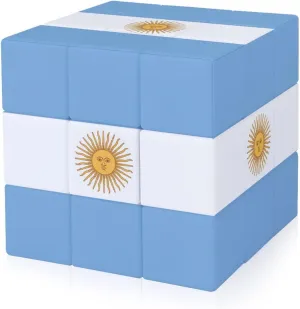 Argentina Flag Funny 3x3x3 Cube Smooth Lightweight Puzzle for Adult Graphic Printing Travel