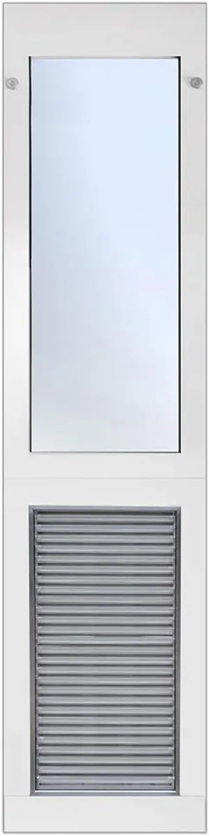 Armor Flex Air Tight Aluminum Frame Low-E Patio Pet Doors - High Tech Pet - Dog Door - Cat Door for Sliding Glass Patio Door Installation - Large Pet - Extra Tall Sliding Glass Door Height - AF1-STE-L