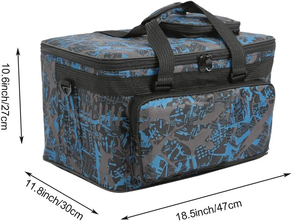 Art and Craft Storage Organizer Bag - Large Capacity Paint Supplies Carrying Case for Travel - Foldable Waterproof Tote for Sewing and Artist Tools