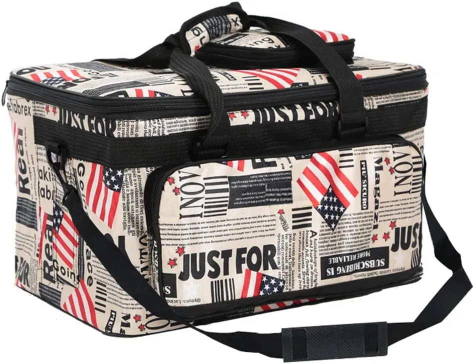 Art and Craft Storage Organizer Bag - Large Capacity Paint Supplies Carrying Case for Travel - Foldable Waterproof Tote for Sewing and Artist Tools